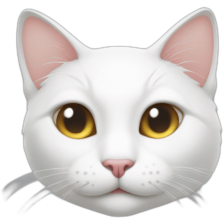 white cat wink emoji