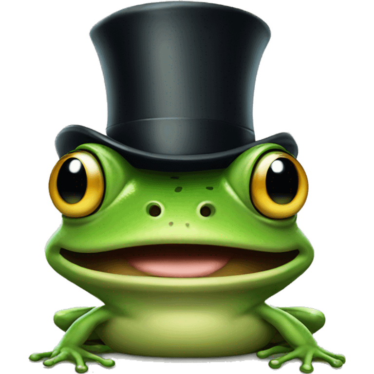 frog with tophat emoji