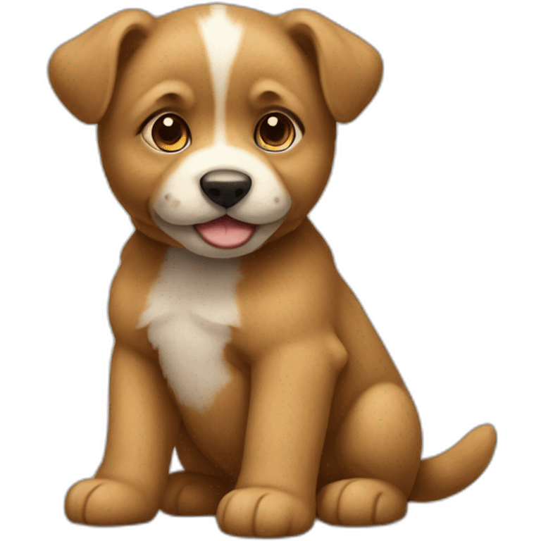 Chiot sur nounours emoji