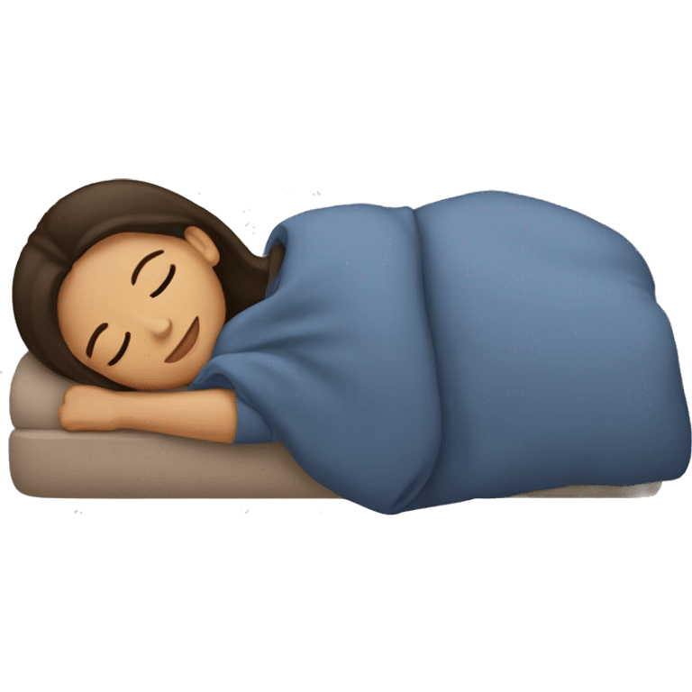 Brunette girl sleeping emoji