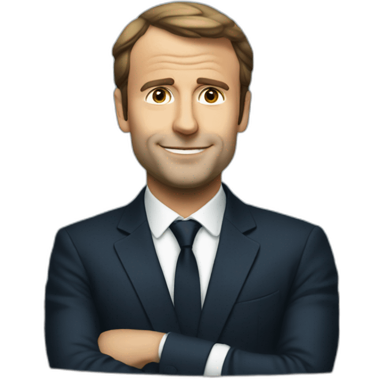 Macron on a boat emoji