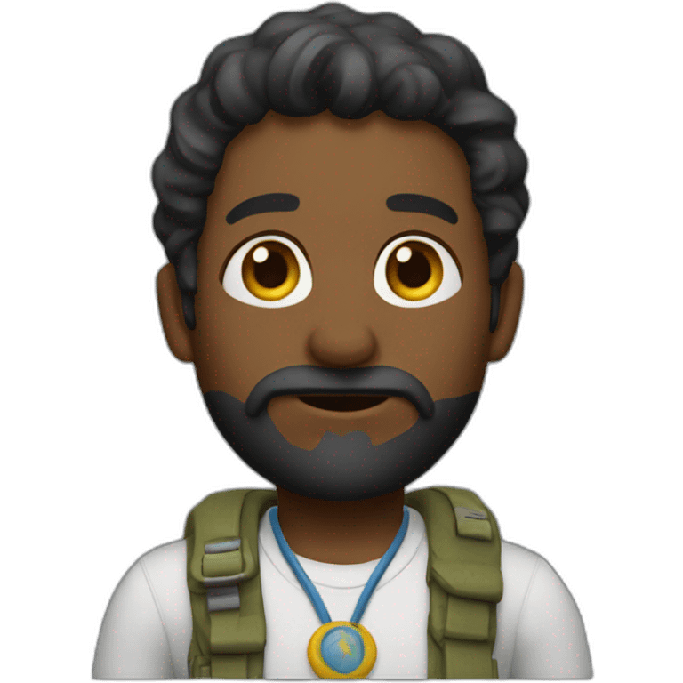 Un personaje de fottnite riendose emoji