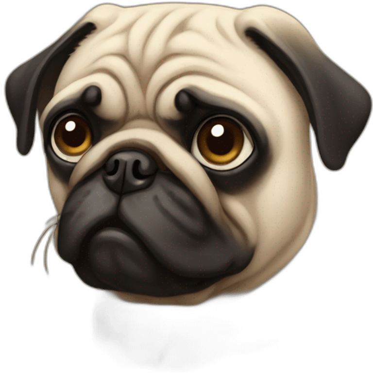 Sad pug emoji