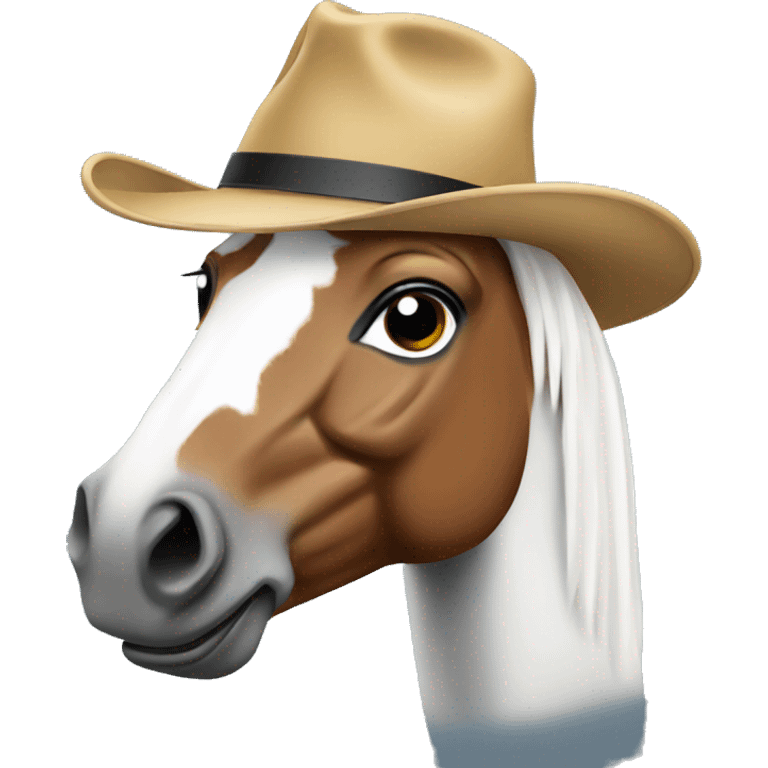 horse wearing a hat emoji