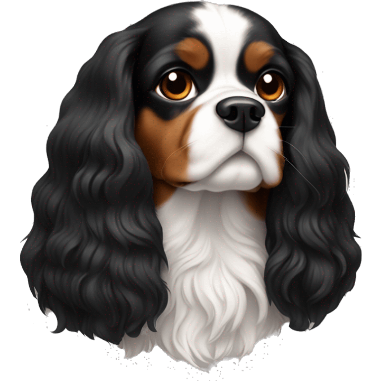 2 cavalier tricolor dogs emoji