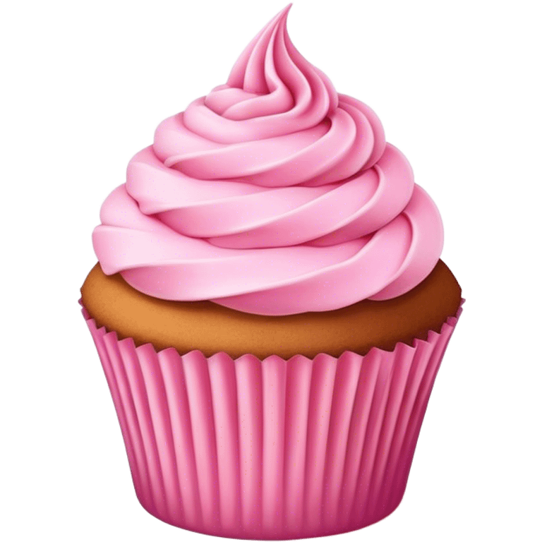 Cupcake with pink icing emoji