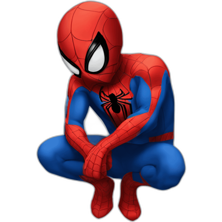 Spider man crying  emoji