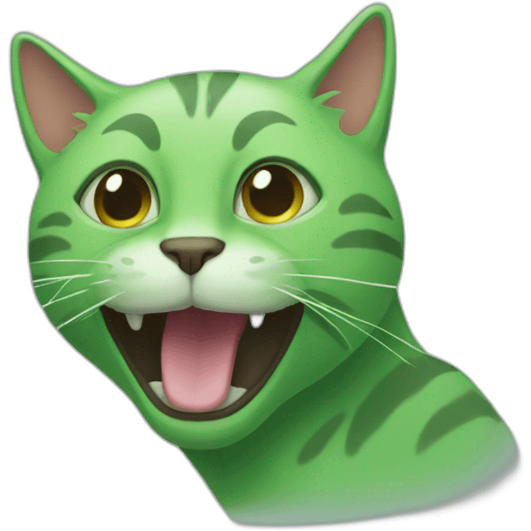 Green cat emoji