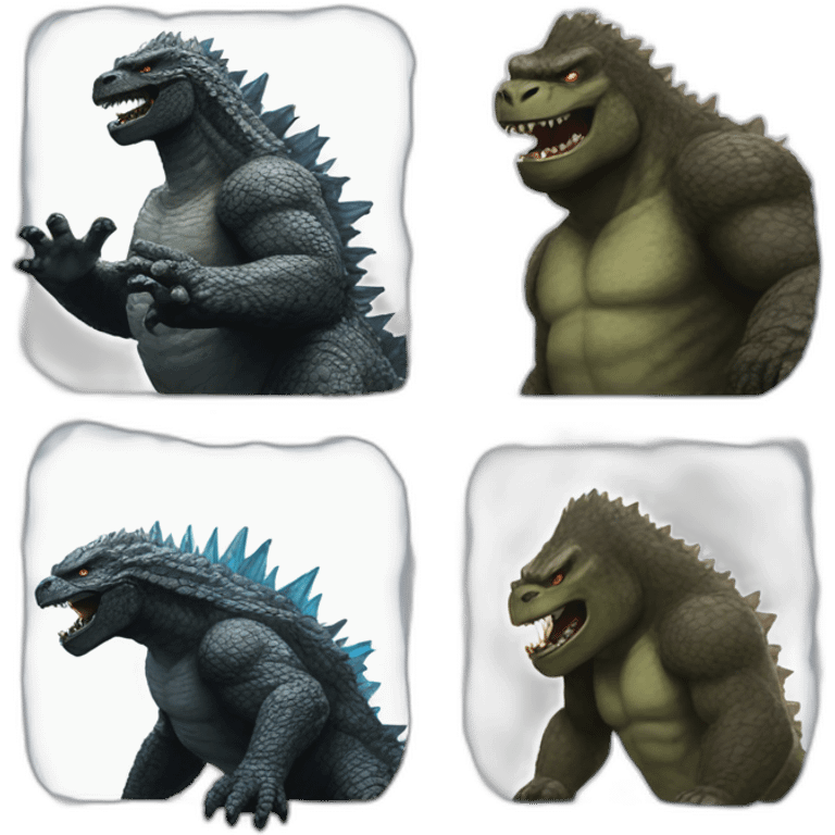 Godzilla vs Kingkong emoji