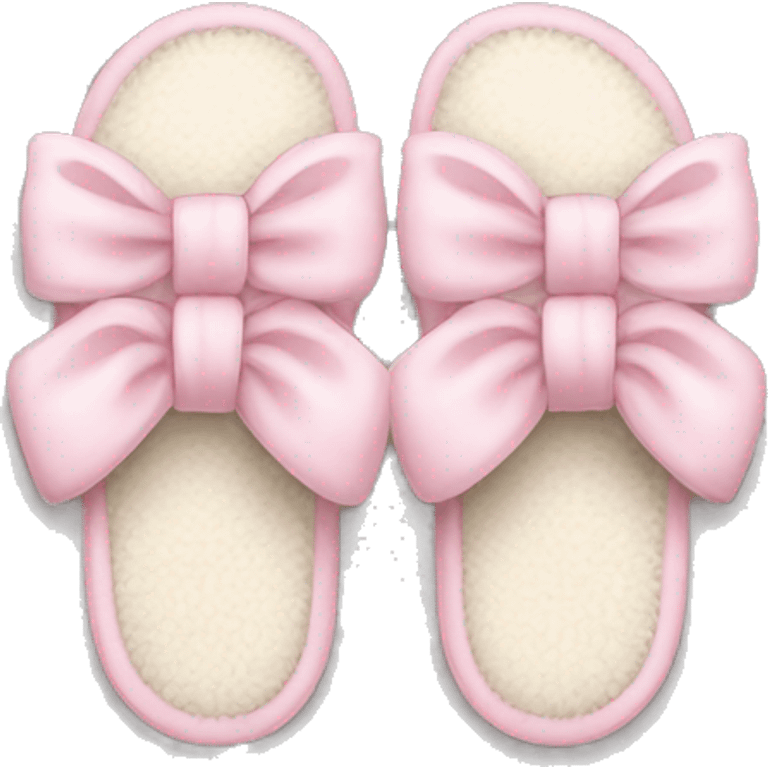 White Ugg slippers light pink bows  emoji