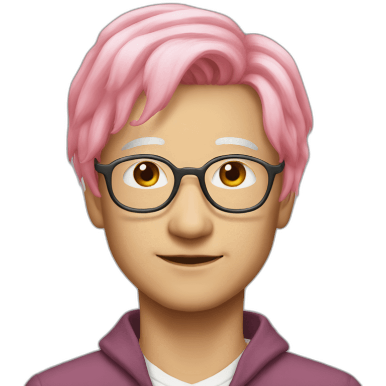 pinkhair-middleage-man-japanese-redspectacle emoji