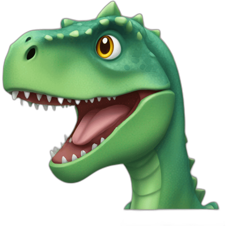 Dinosaurio con máscara canival  emoji