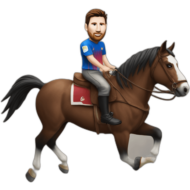 Messi sur un cheval emoji