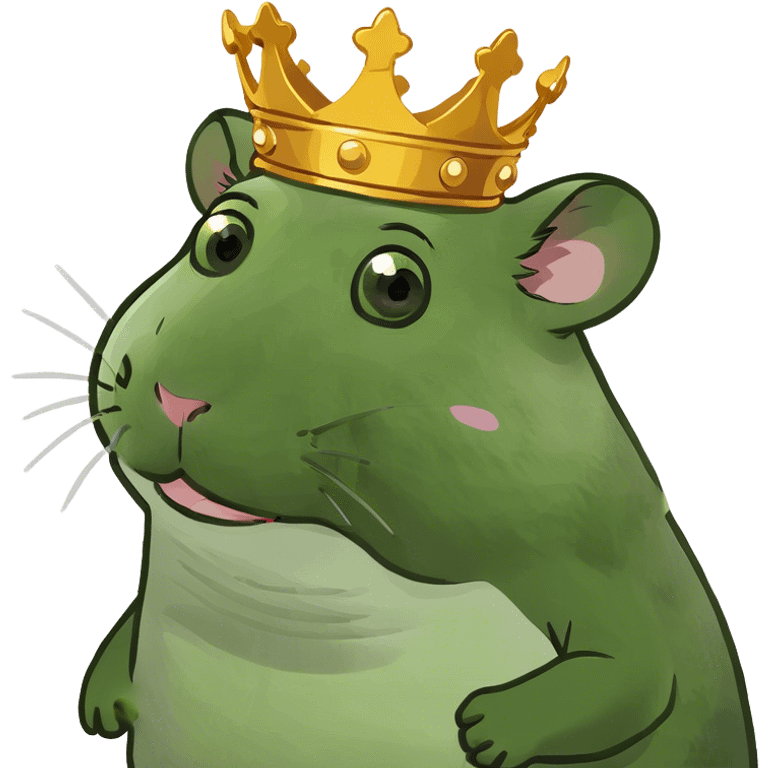 Hamster with crown  emoji