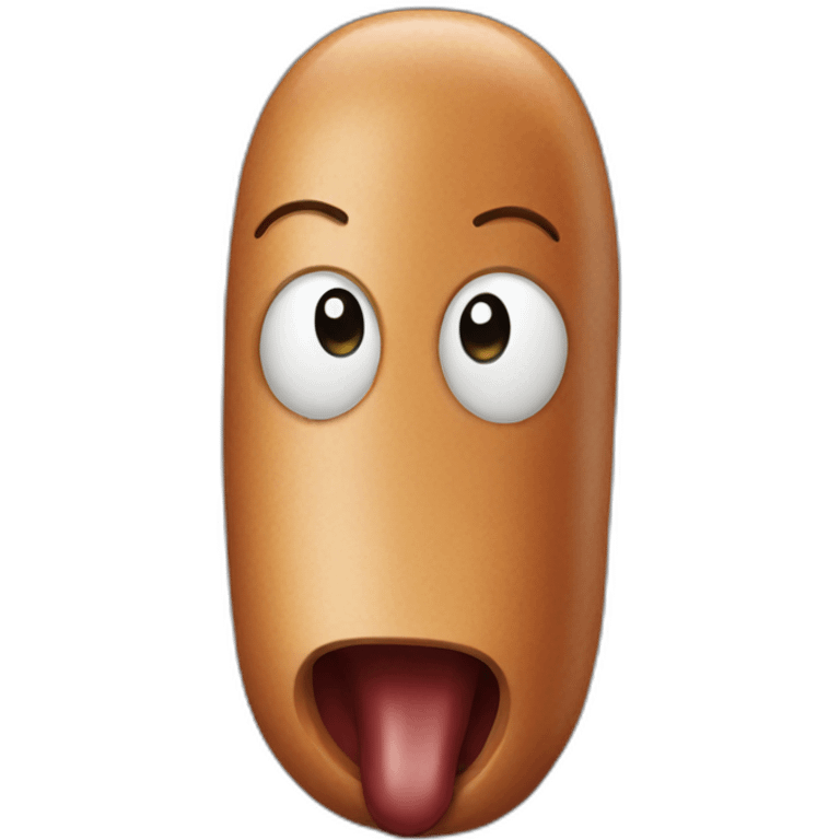 Comedian talking sausage emoji