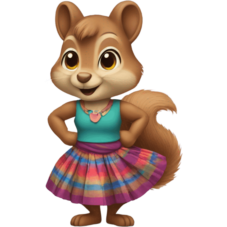 Squirrel wearing a skirt emoji