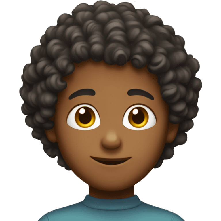 Boy with curly hair emoji