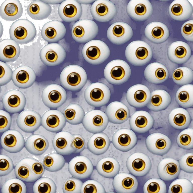 three really big eyeballs emoji