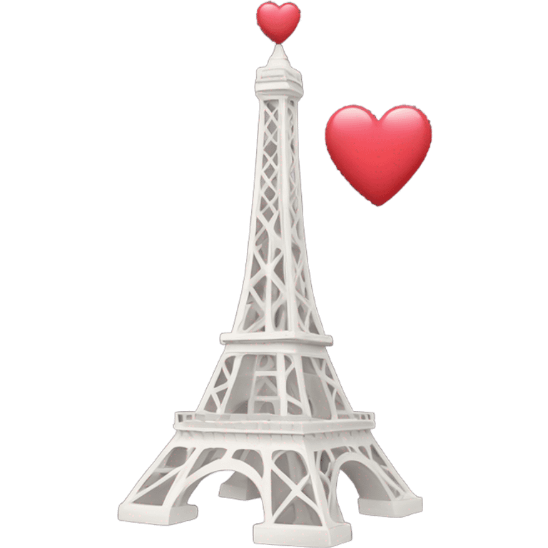 Effiel tower with heart emoji