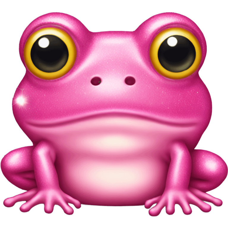 Pink frog with glitter  emoji