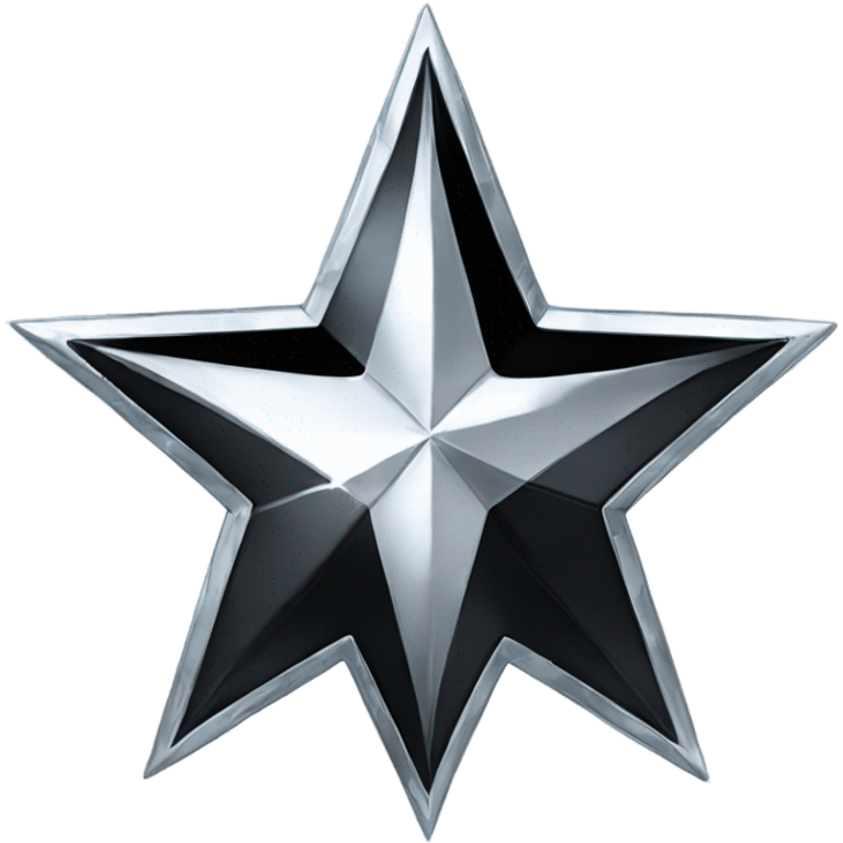 black diamond chrome four-point star diamond star emoji