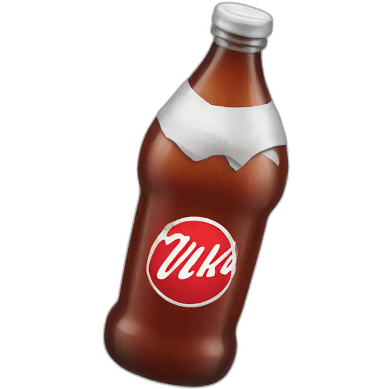 A bottle with 2 flap and read nuka cola emoji