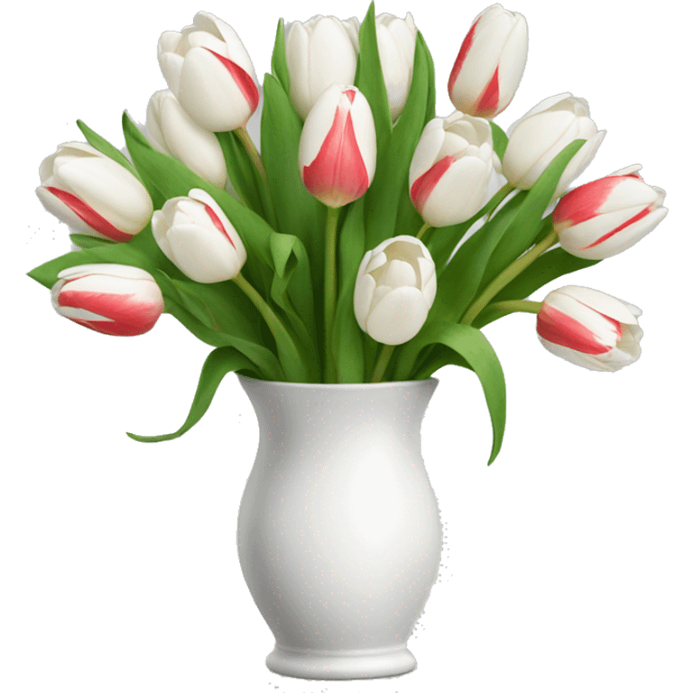 White bouquet of tulips emoji