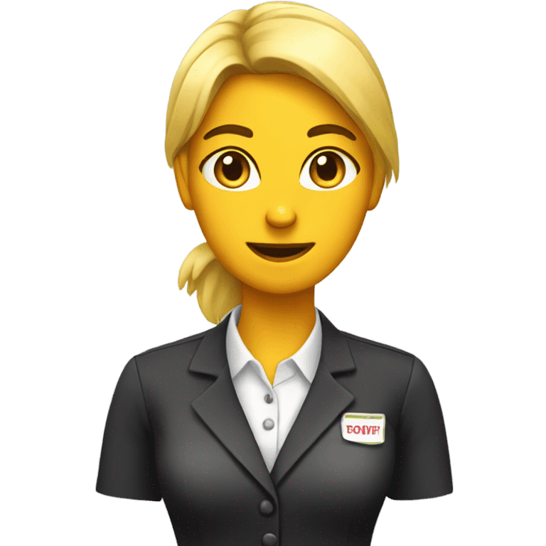 Chicken restaurant supervisor female emoji