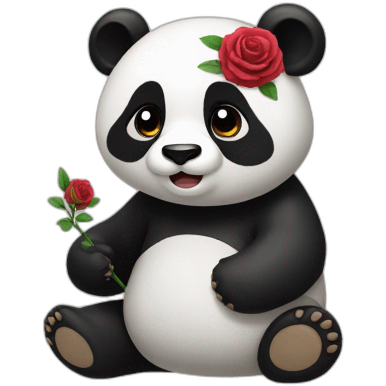 panda rose qui pleure emoji