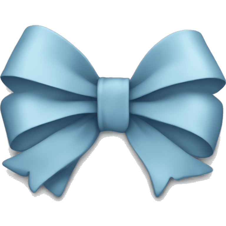 Bow-blue-grey-coloured emoji