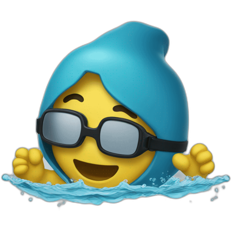 Schtroumpfs swimming emoji