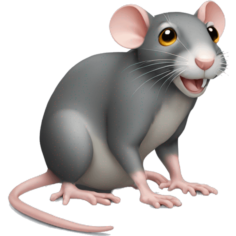 Rat with cast on foot emoji