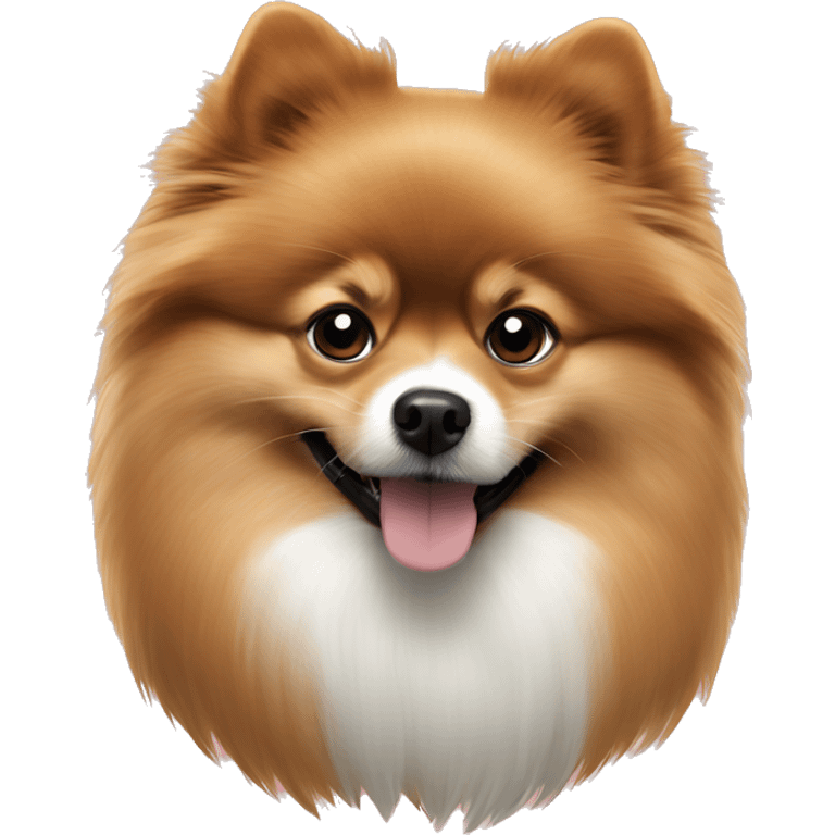 Pomeranian red white with black emoji