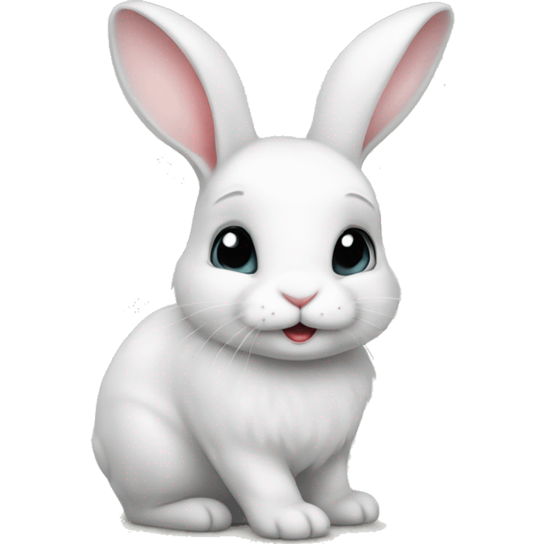 White bunny adorable  emoji