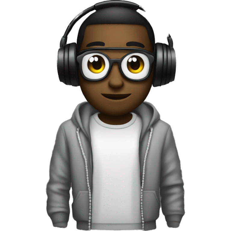 DJ beat maker dark emoji