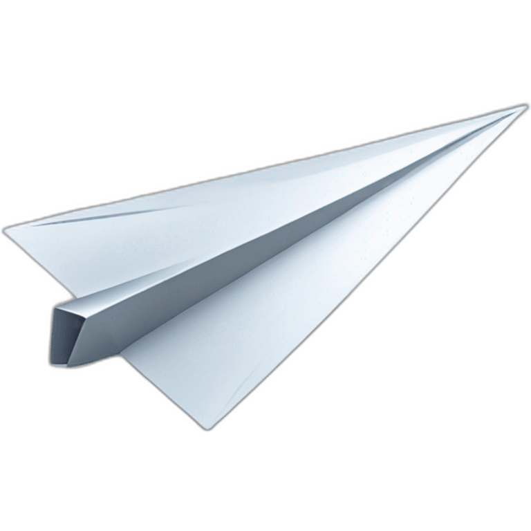 metallic hi-tech paper airplane emoji