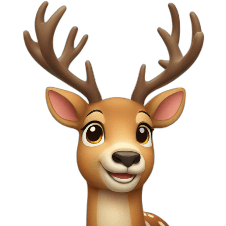 smiling deer emoji