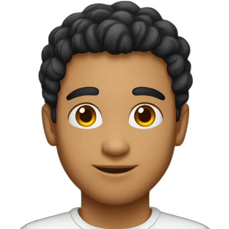 Single pretty mixed race guy emoji