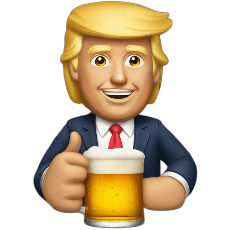 Trump beer emoji