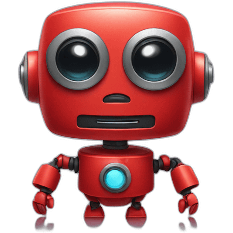 cute little red robot emoji