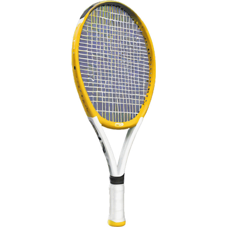 A tennis racquet with initials L  emoji