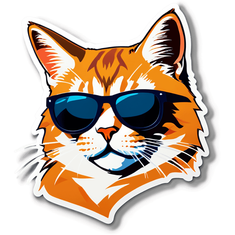 Cat with sunglasses emoji