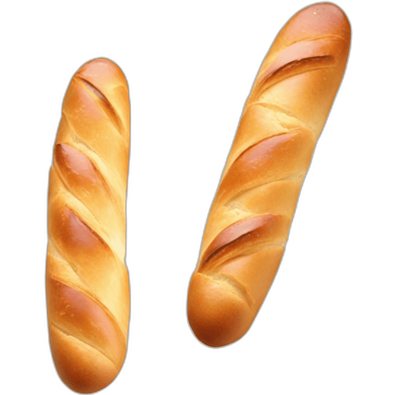 French baguette made with croissant emoji