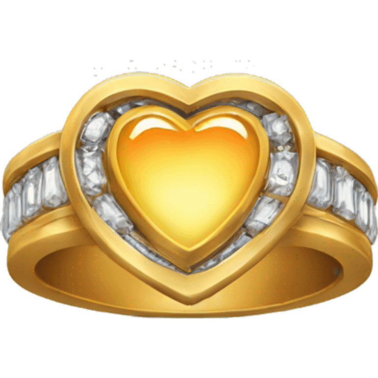 Ring inside hart emoji