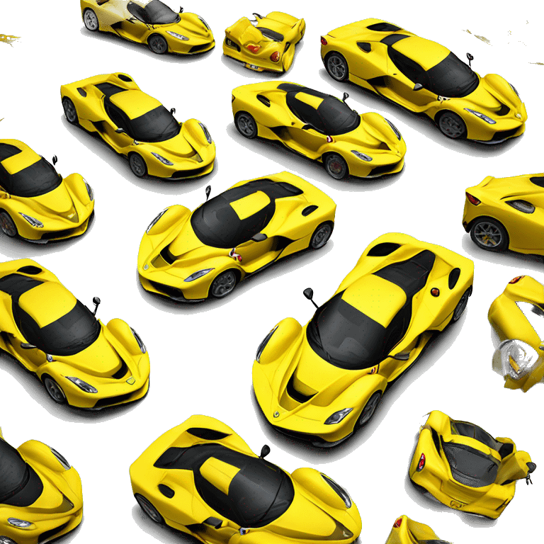 Une ferrari laferrari jaune emoji