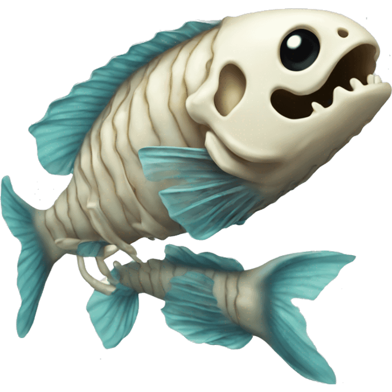 Skeleton fish  emoji