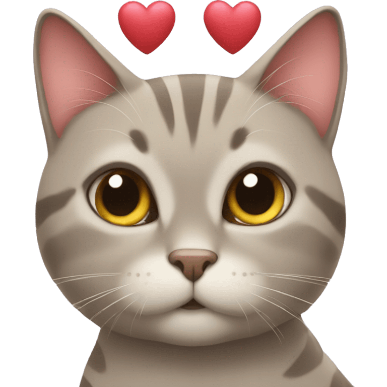 a cat with hearts  emoji