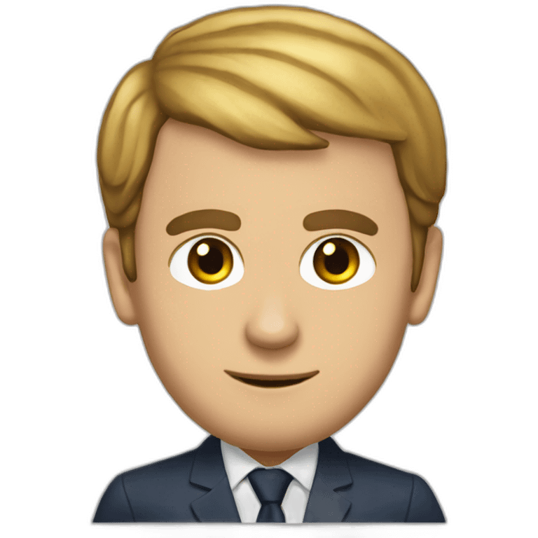 Macron sur un chat emoji