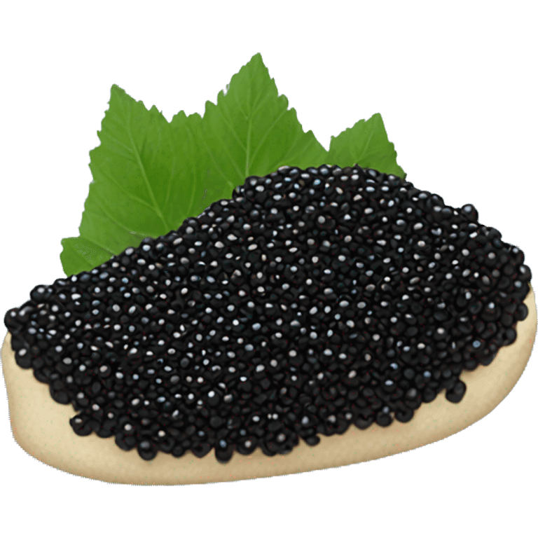 Black caviar  emoji