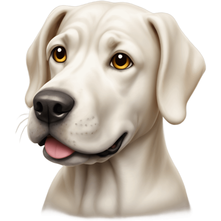 A dog of the Burgundian dogo breed emoji